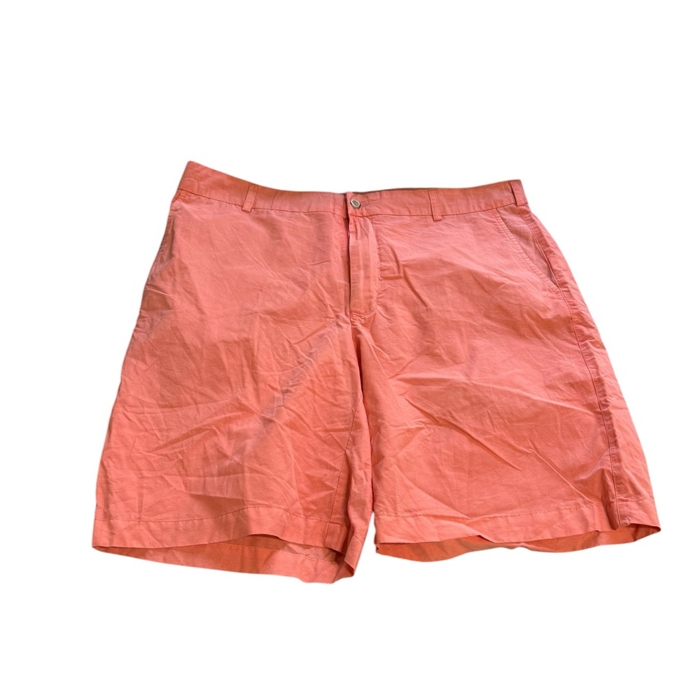 Peter Millar Men's Salmon Flat Front Shorts